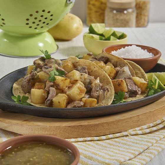 Alambre de Res con Papas