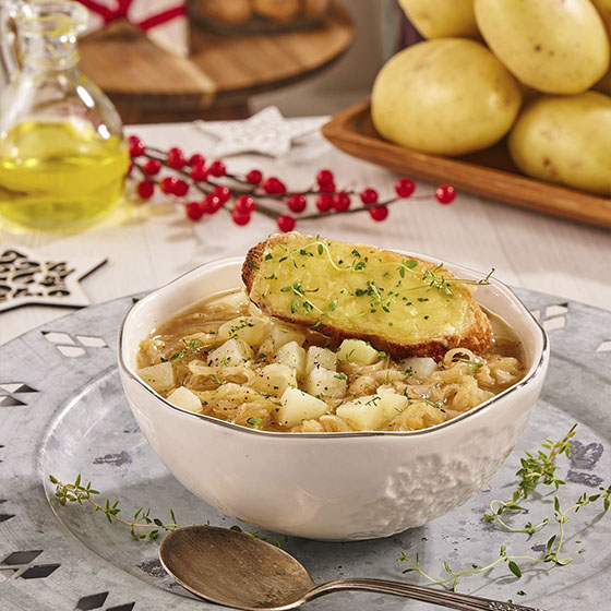 Sopa de Cebolla con Papa